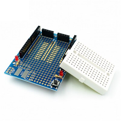 ProtoShield 机器人原型扩展板mini面包板学习开发板 支持UNO R3