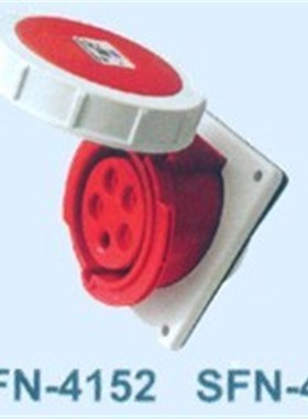 SFE上丰防水工业插座SFN-4152 16A 五极暗装斜座 IP67 五芯插座