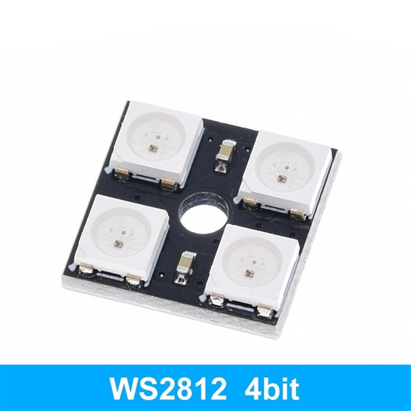 全彩LED模块 彩色WS2812B-4位 RGB全彩驱动4位彩灯模块SUNLEPHANT