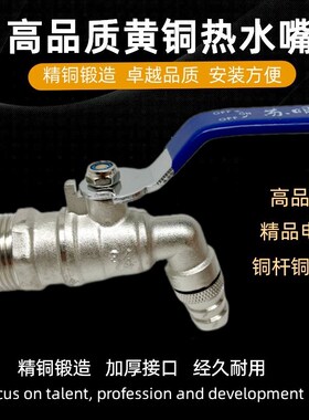 苏明黄铜热水咀球阀铜球芯水龙头弯头宝塔水嘴6分1寸暖气放水阀门