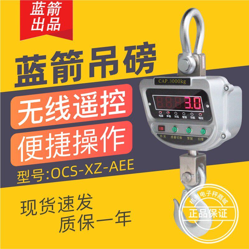 浙江蓝箭电子吊秤OCS-XZ-AAE直视式吊钩称挂秤行车秤电子吊磅吊称