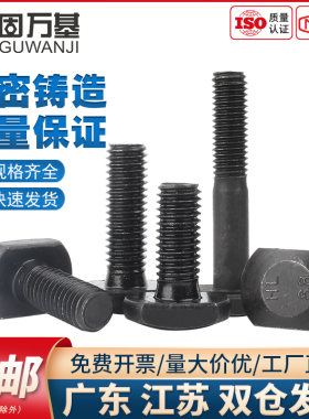 T型螺丝8.8级GB37压板螺丝高强度发黑T形槽用螺栓M8M10M12M30M36