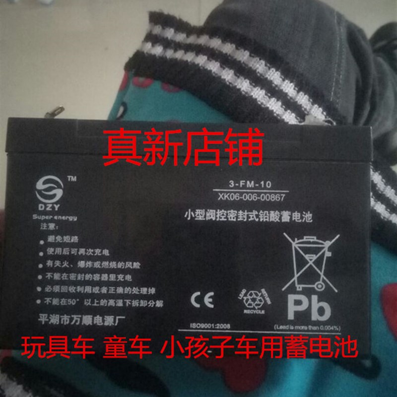 DZY蓄电池 3-FM-10 XK06-006-00867玩具车 小孩子车 电动车用电池