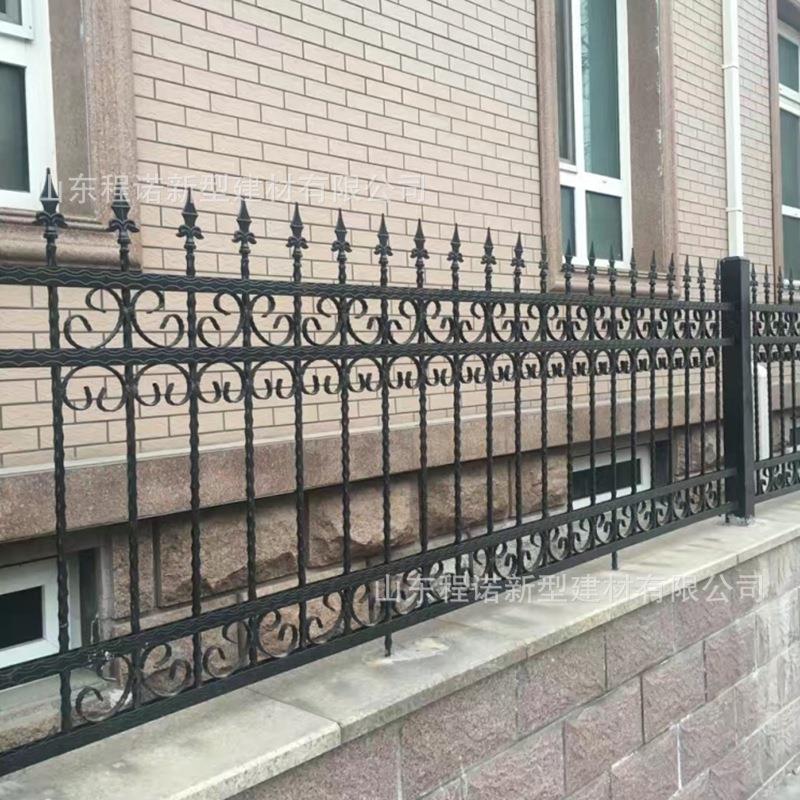厂家加工定制学校小区庭院别墅锌钢护栏喷塑铁艺锌钢围墙护栏