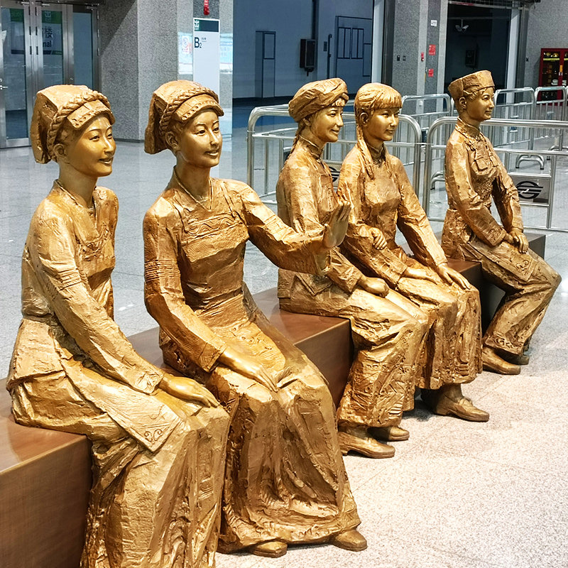 城市大型博物馆艺术品雕塑园林景观少数民族塑像制U作广场落地摆