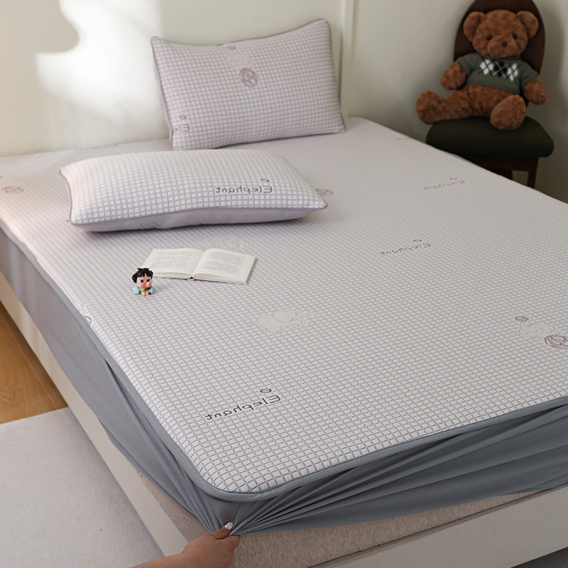 A类小冰豆 凉感夏季单件床笠冰丝床罩三件套凉席床垫套2024新款