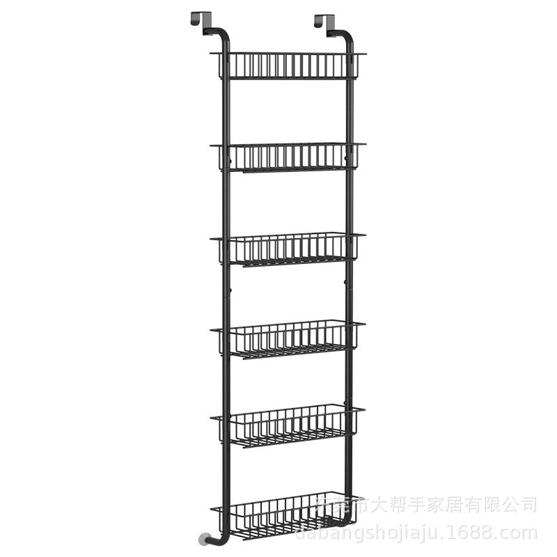 门后置物架免打孔挂篮多功u能收纳蓝卫生间储物架入户门多层壁挂