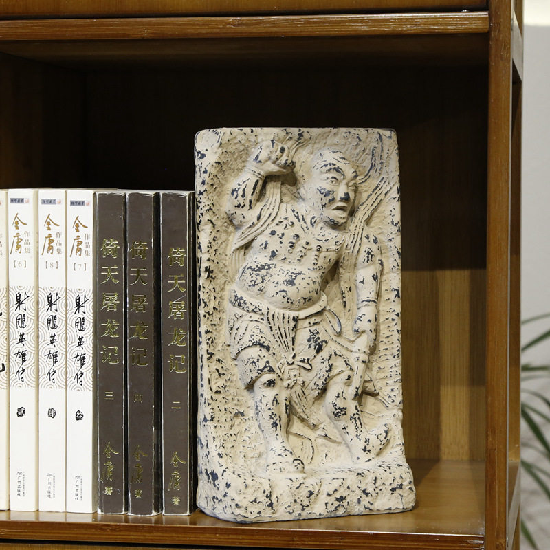 石雕书夹古典博古架书房学生靠书立书架教师书档家X居装饰品摆件