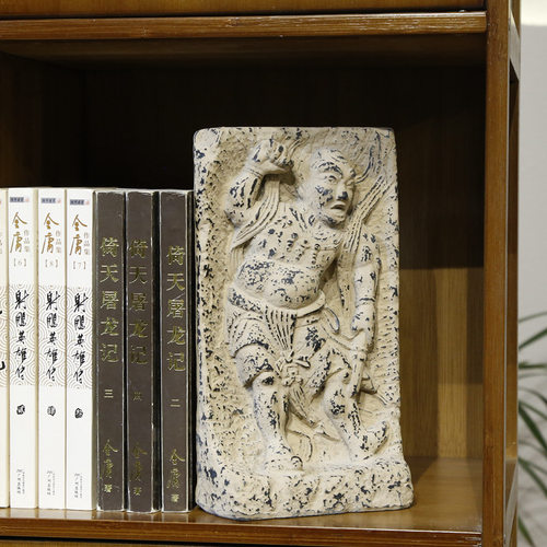石雕书夹古典博古架书房学生靠书立书架教师书档家X居装饰品摆件
