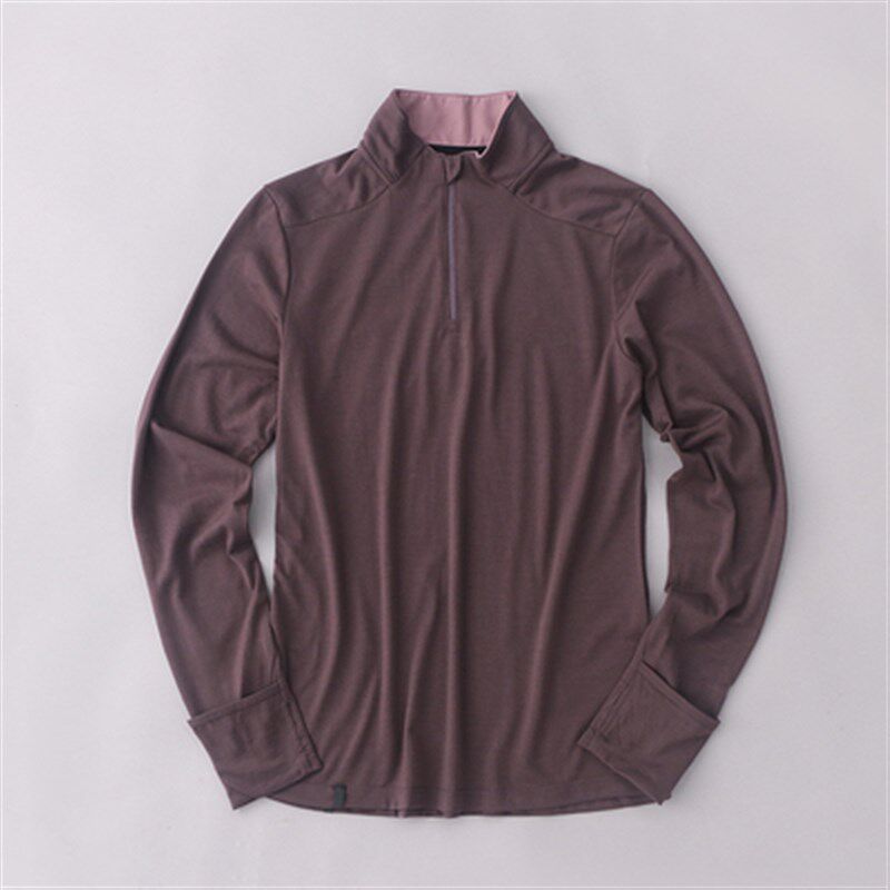 女款 美利奴羊毛速干防晒衣半拉炼长袖登山户外休闲衣T恤上衣