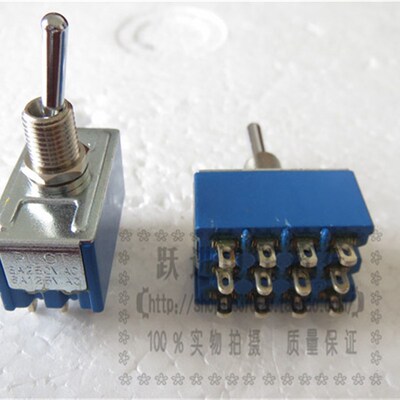 进口日本PILOT 6411钮子开关3A250V 6A125V 12脚3档摇头电源开关