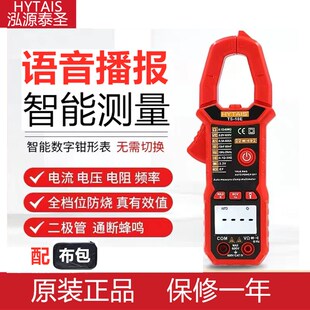 泰圣钳表TS B智能语音播报钳形万用表数字高精度全自动钳型表 18E