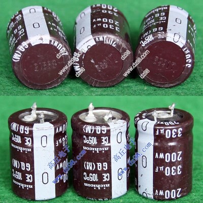 日本 nichicon 二手 200V 330uF 7成新 电容 进口 拆机品 10只价