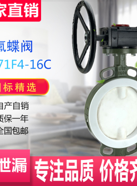 D71F46-16C铸钢对夹手动衬氟蝶阀 耐腐蚀耐酸碱蝶阀DN50-DN200