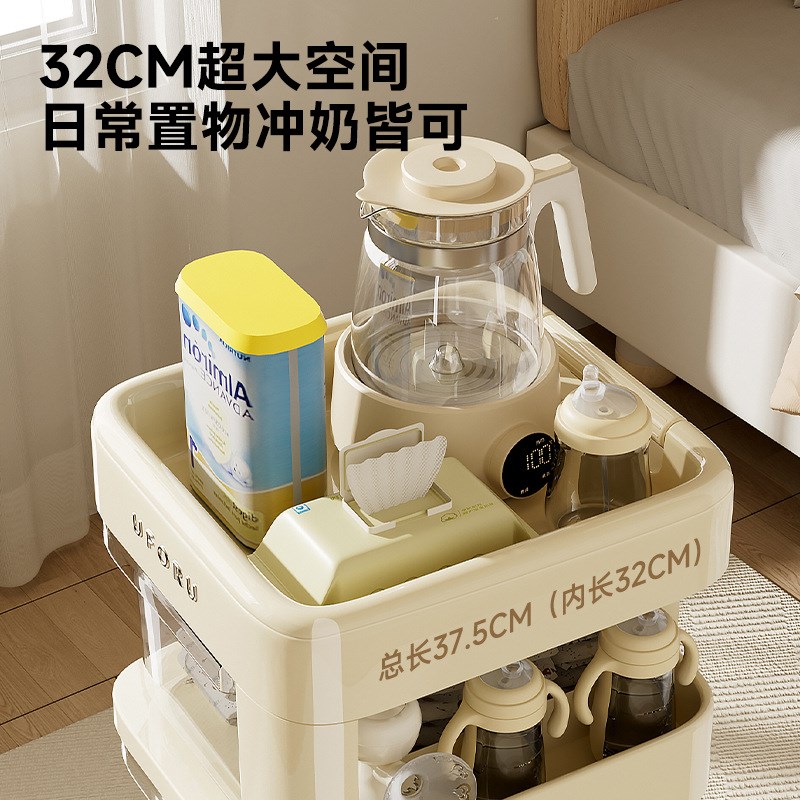 小推车置物架h婴儿用品整理收纳车客厅卧室移动奶粉尿布落地置物