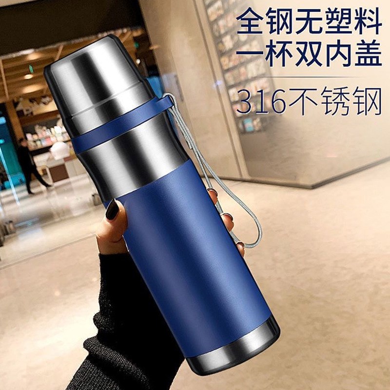 全钢保温杯内胆纯3m16不锈钢大容量泡茶杯子便携水杯茶水分离定制