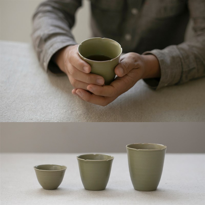 - 隐山堂/【荷青p】/品杯 手握杯 / 茶席主人杯 -