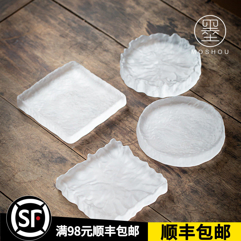 墨守日式琉璃小壶承干泡台茶托杯垫简易茶盘O家用简约功夫茶具配
