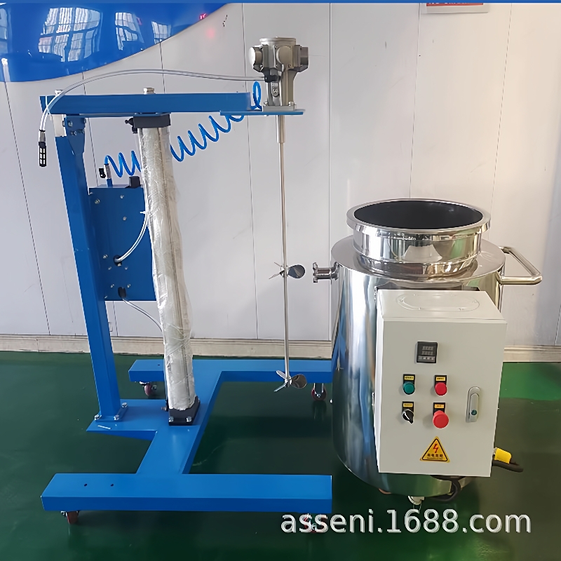 不锈钢加热搅拌罐气动马达立式搅拌机防爆吨桶搅拌器分散机反应釜