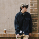 foundry 25AW日系衬衫 夹克重磅宽松简约百搭碳灰色口袋落肩外套男