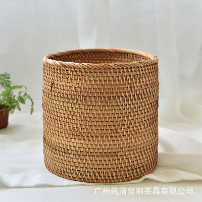 手工藤编简约干花瓶客厅餐厅家用柜橱花篮花盆装饰田园风花瓶摆件