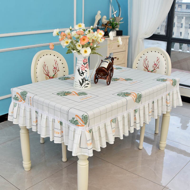 简约高档茶几电视柜客厅2021年新J款桌布时尚白色台布套罩