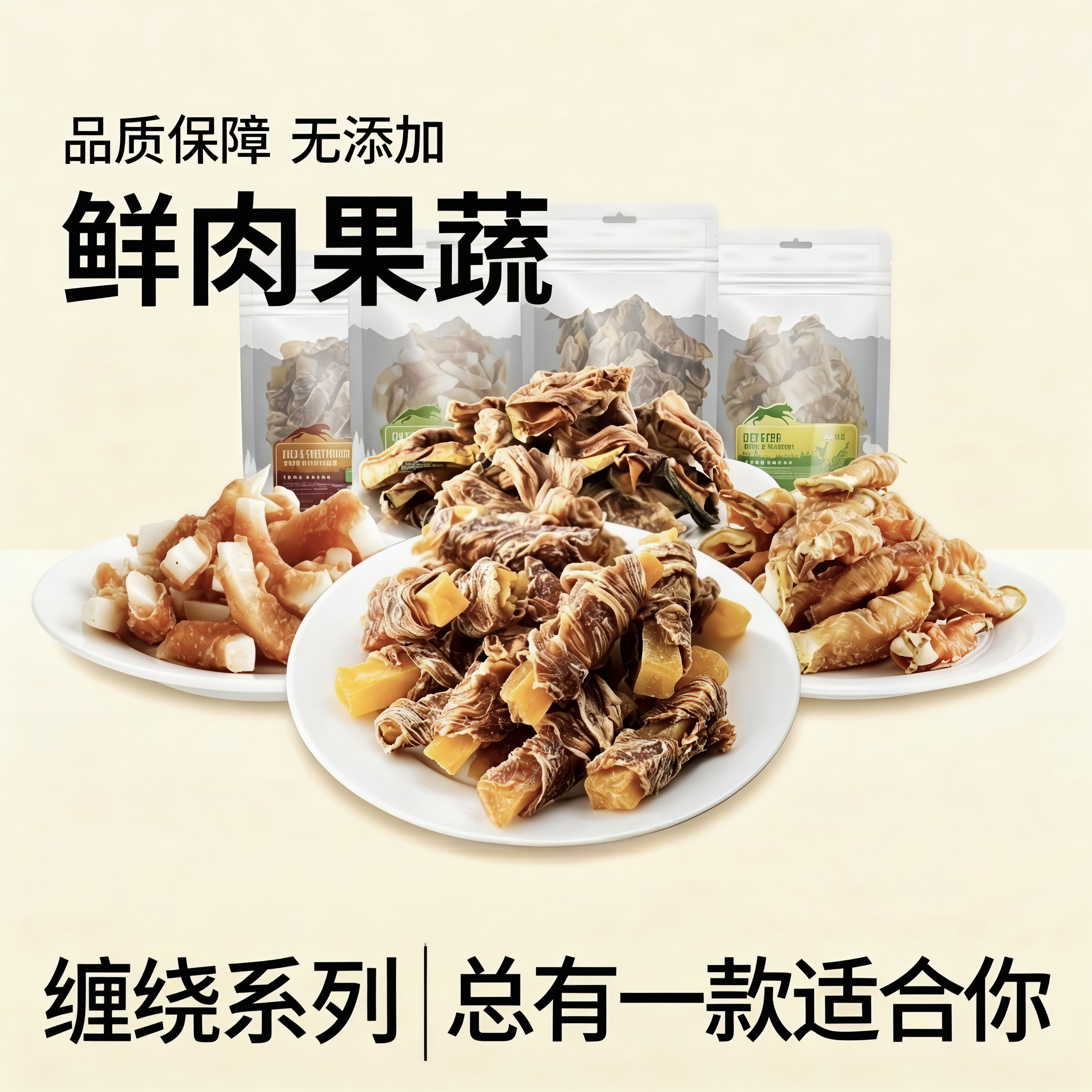 肉干零食狗果蔬类洁齿鸭肉绕零食