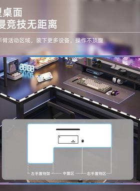 转5角电脑桌用书桌家室一体202新款学生写字桌DNZ01762书架办公简