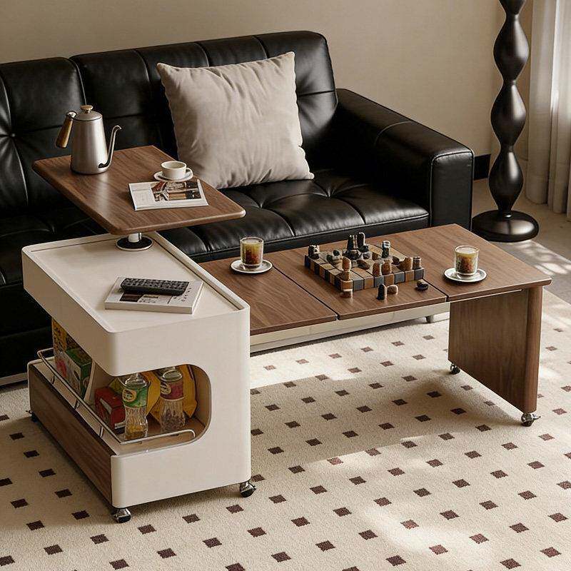 可移动茶台茶几一体式客厅家用小户型实茶茶小茶X07胡桃车阳几台