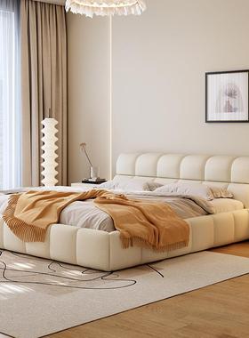 布人艺床奶油风泡芙床FIQ现代简约科布技床意式主储卧软包高箱物