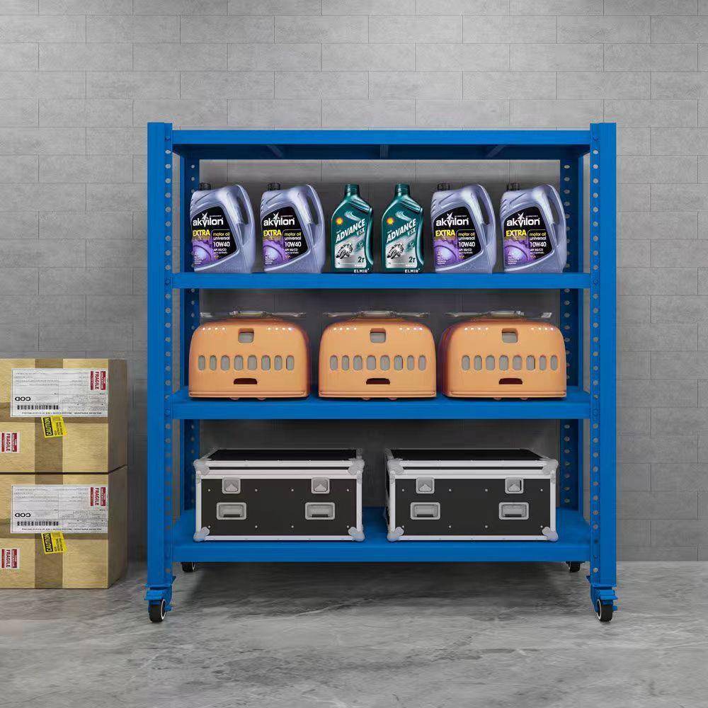 可移储货架带轮子网三面带格多仓层VEX可推拉调动节商用多功能置