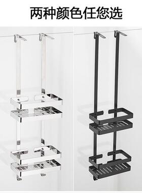 浴冲房置物架304不锈钢挂架浴凉房室双层挂篮洗淋澡间89445门后收