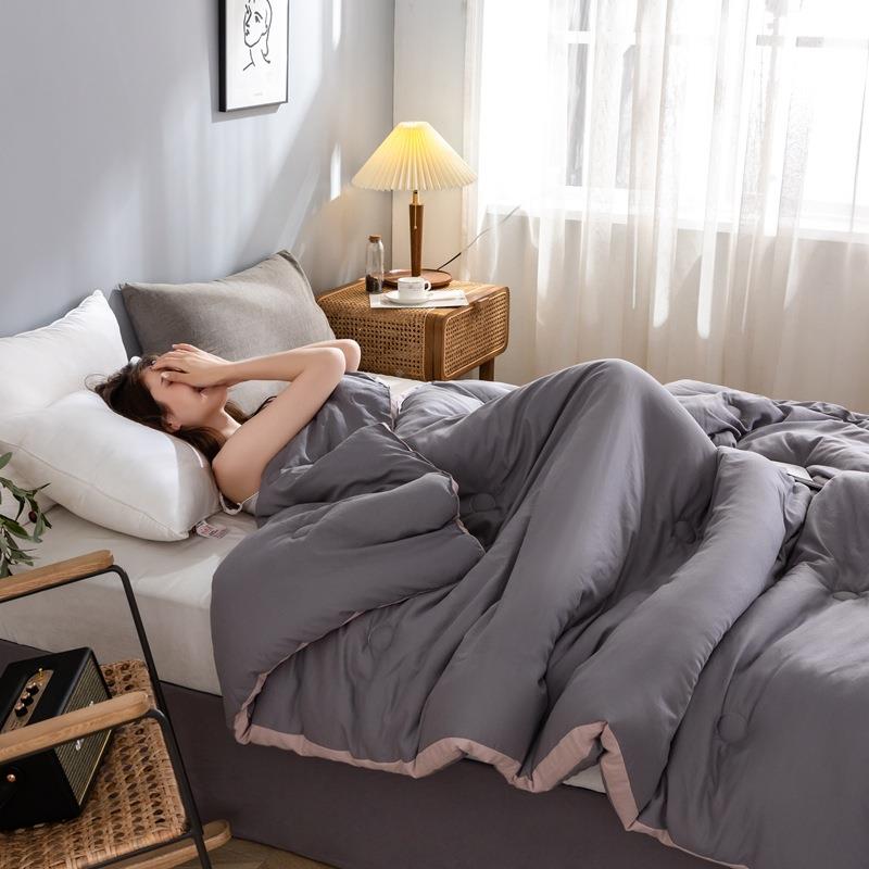 水洗棉立体大豆被纯色加厚保暖SLR49596春双秋单人棉肤被被亲人芯