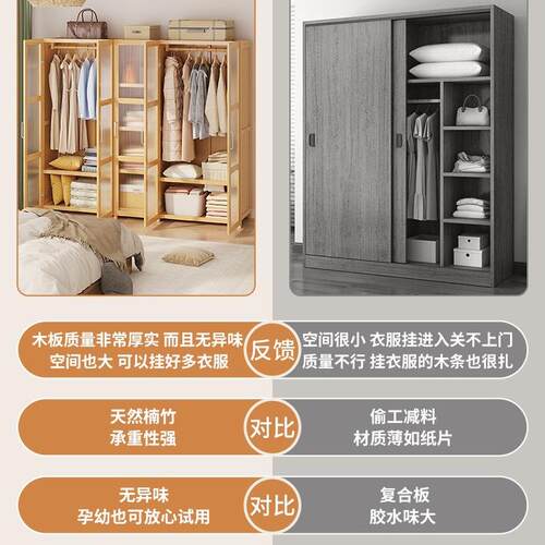简易布大衣柜用卧室家组出租房用小宿舍衣橱新装款2250爆款竹985