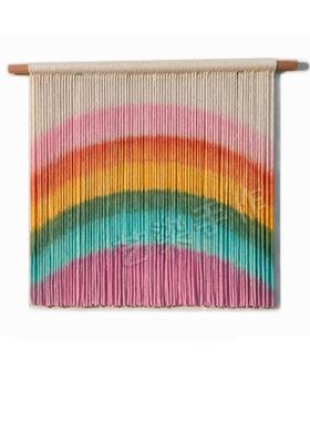 l1s彩饰虹毯电表箱遮挡装画手工编挂染织色波西米亚墙面背AL10235