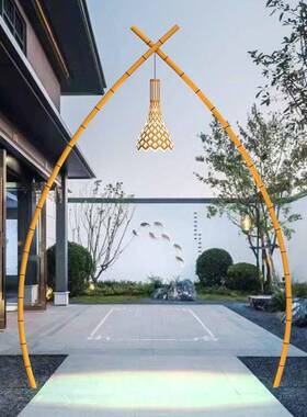 仿真竹子文路灯复古创意旅景观灯民外婚礼造户75413景宿客栈景区