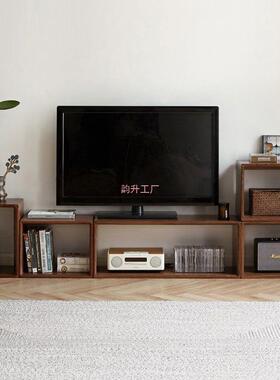 实木格子15379自由物组合书柜书架客厅落隔断置架书桌矮柜地物柜