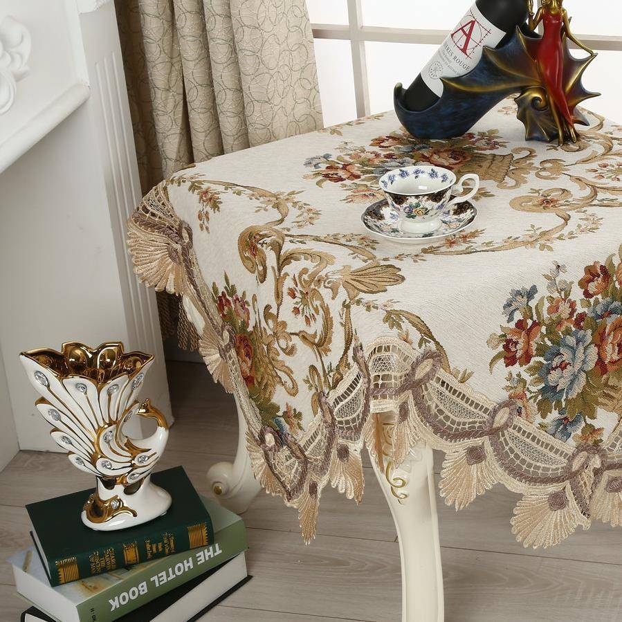 F959ST9J布古桌布欧式客厅边几角几典床头柜正方形桌家用美式台茶