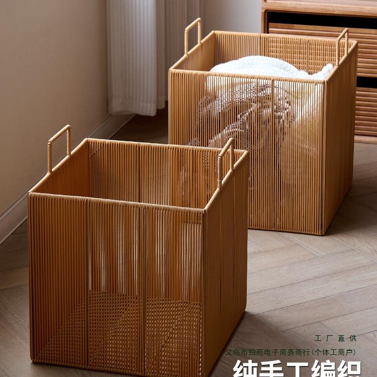 仿藤编脏衣篓高颜值卫生间装脏衣服收纳筐家用脏衣篮洗衣篮子篓子