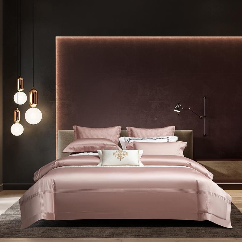 20匹2520230222新款200支马棉纯四件套重工刺绣色上高端轻奢风床