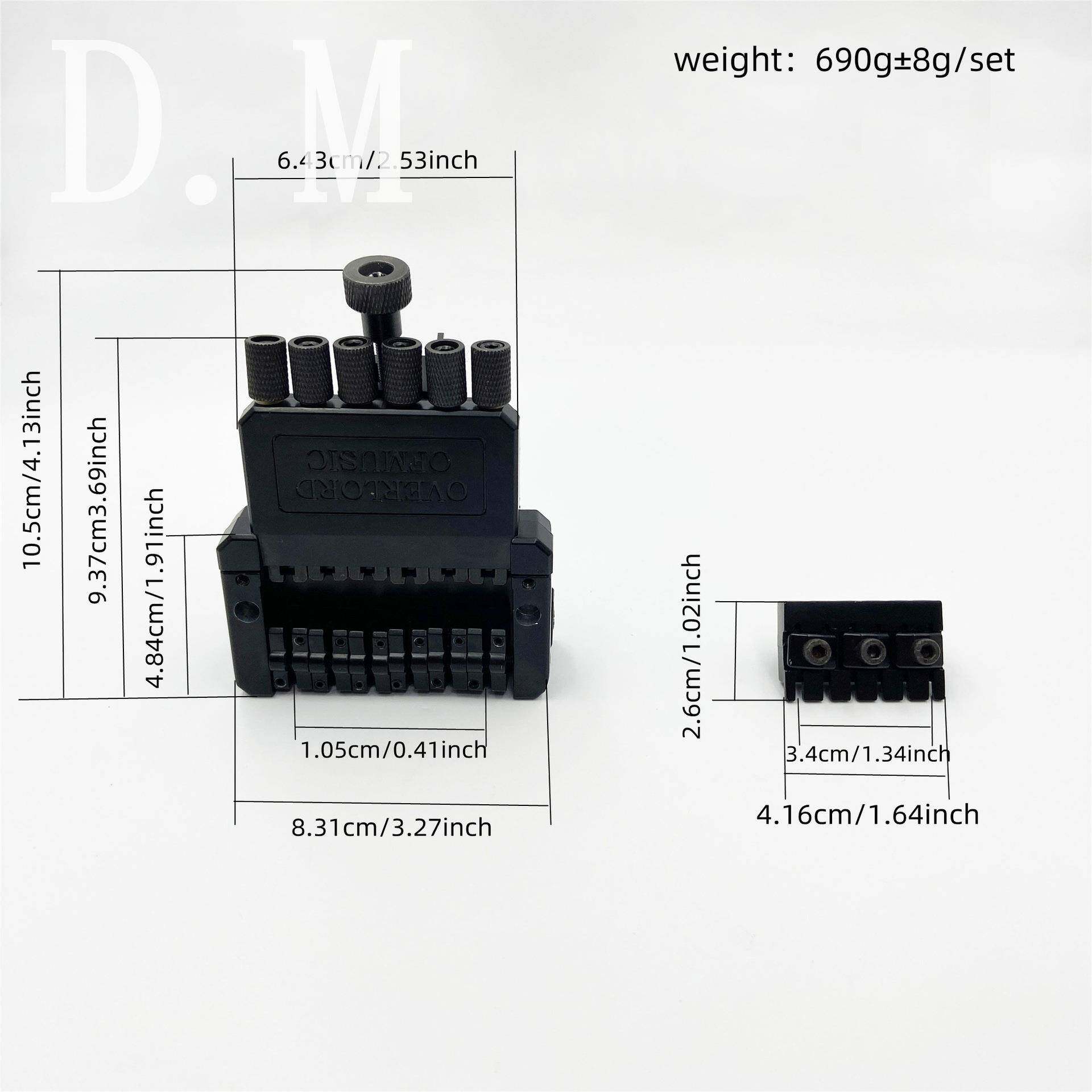 6弦无头电吉他琴桥拉弦板下弦桥下驹颤音琴桥弦枕弦桥下驹整套