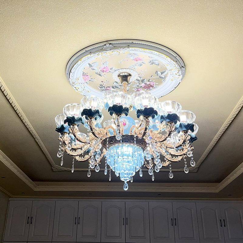 欧式厅吊灯202客5年新厅大款气大主灯861水晶灯卧室餐厅家用灯具