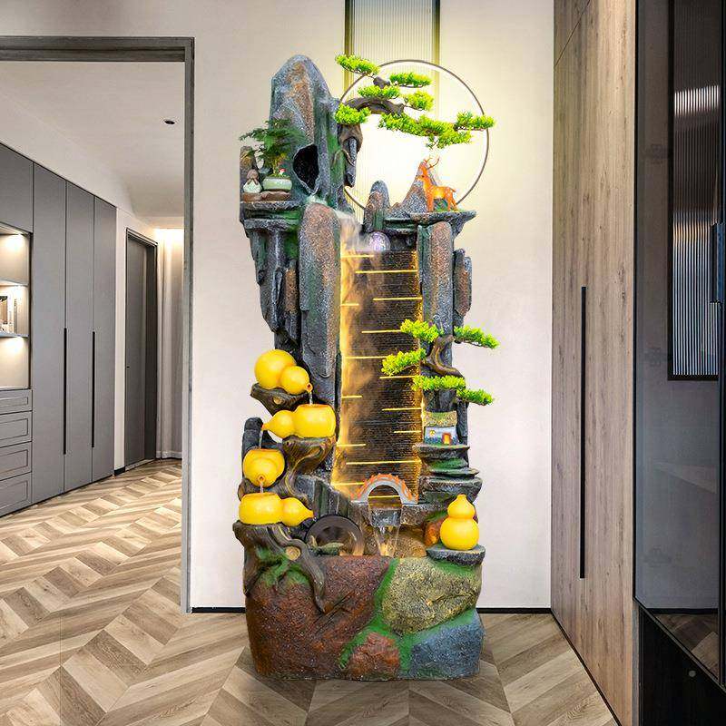 新中式EMU落地幕葫摆芦假山造水景墙流水鱼缸件客厅玄关阳台创意,家居饰品,流水摆件,淘宝优惠券,粉丝福利购,淘宝优惠卷