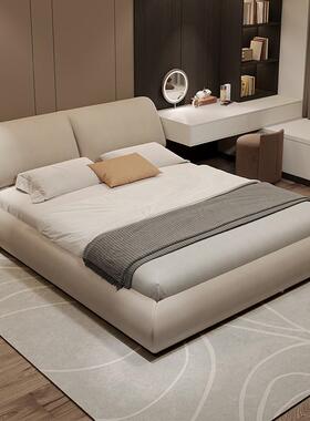 床2VEW025现代约耳朵布艺1大.8m*2m主简卧气双人床奶油风高箱储物