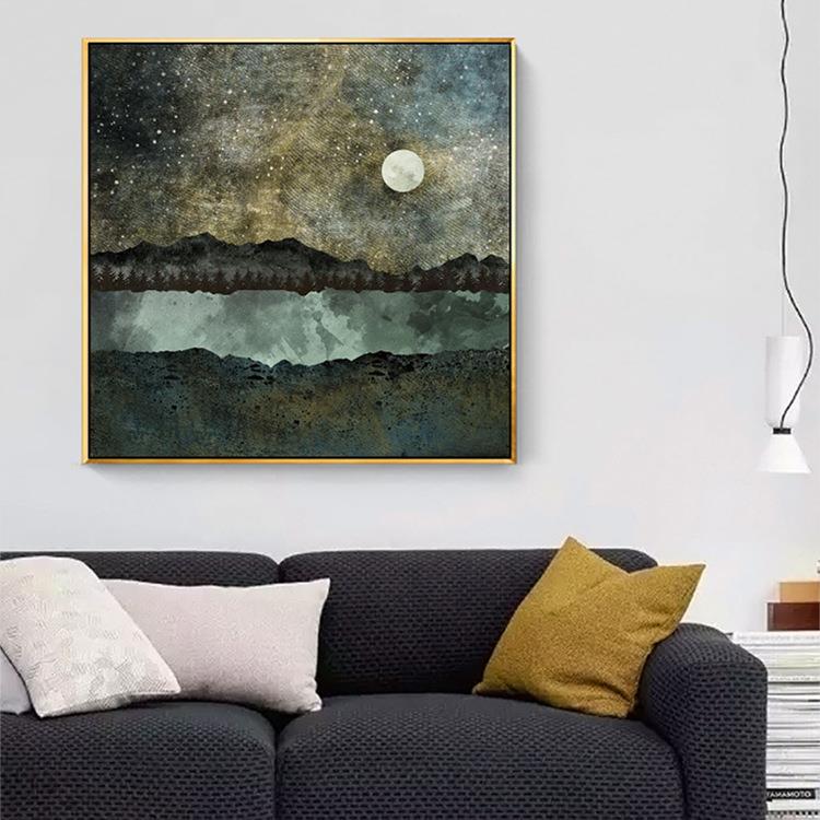 圣仕抽象几何图案客厅饰样板房挂装画卧室玄画关过店道挂S-1303画