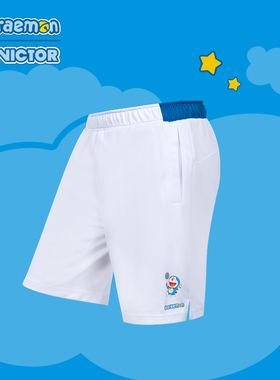 VICTOR胜利哆啦A梦联名系列涤纶吸汗针织短裤R522DRM