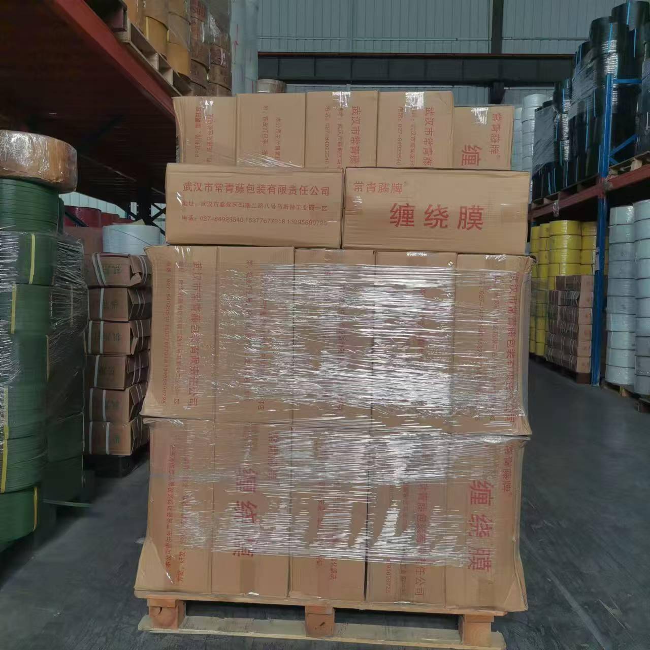 湖北武汉厂家pe缠绕膜工业打包膜托盘围膜保护膜防水防尘薄膜