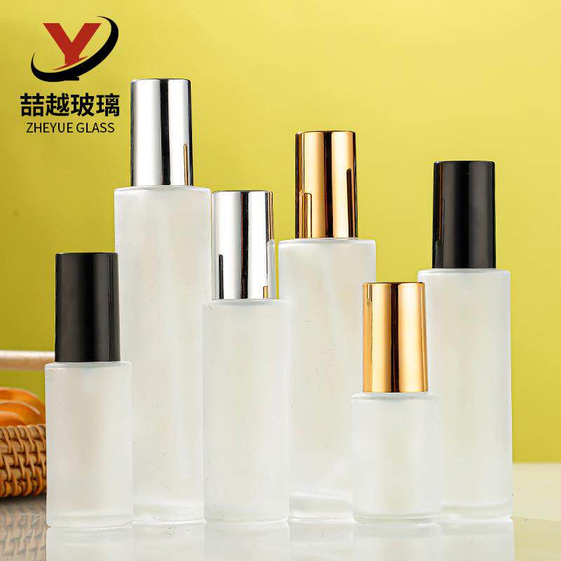 30ml磨砂玻璃乳液瓶100ml按压喷雾瓶便携化妆品精华液分装瓶