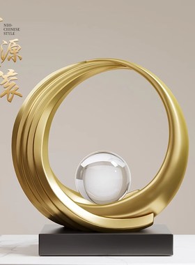 2025新款财源滚滚轻奢高档酒柜摆件办公室客厅玄关电视Z柜高级装