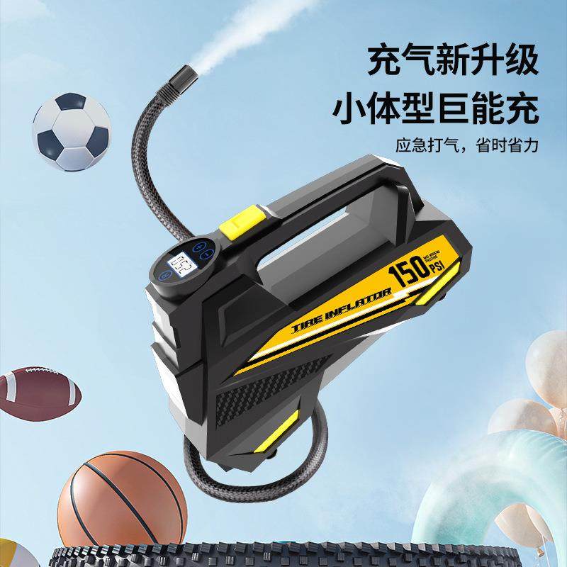 车载充气汽车便式数照明充气泵车用泵智能携轮胎胎压电599显动打